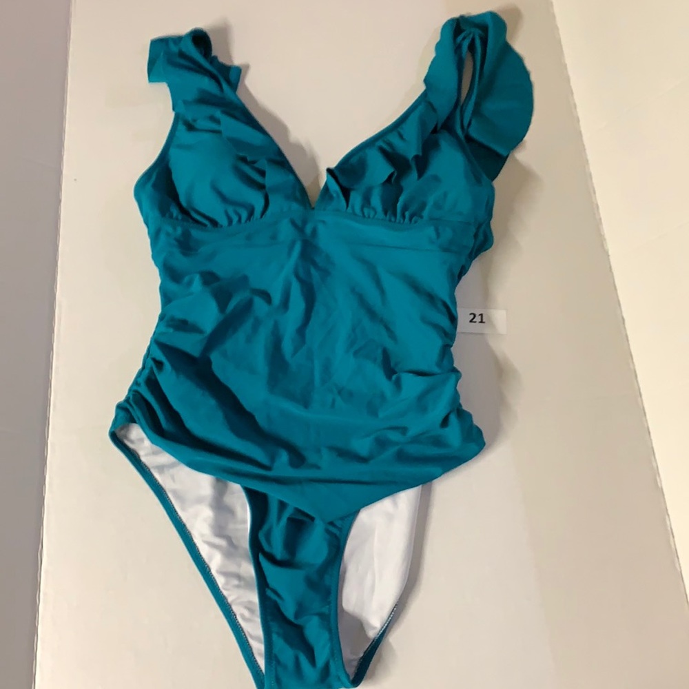Teal One Piece Cupshe size Large Swimsuit